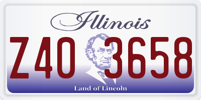 IL license plate Z403658