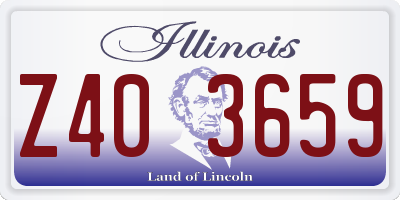 IL license plate Z403659