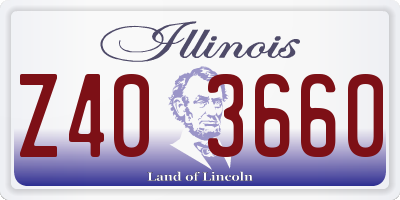 IL license plate Z403660