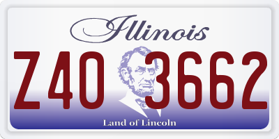 IL license plate Z403662