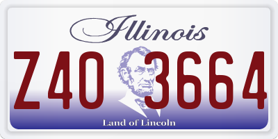 IL license plate Z403664
