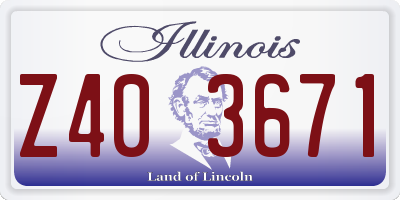 IL license plate Z403671