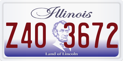 IL license plate Z403672