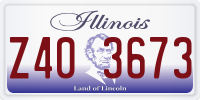 IL license plate Z403673
