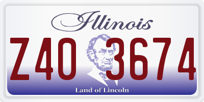 IL license plate Z403674
