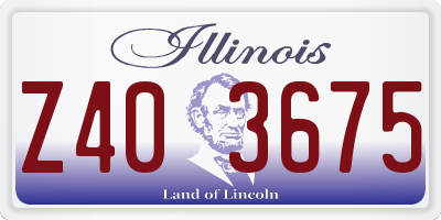 IL license plate Z403675