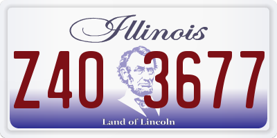 IL license plate Z403677