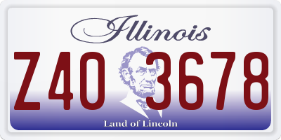 IL license plate Z403678