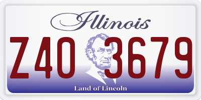 IL license plate Z403679