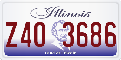 IL license plate Z403686