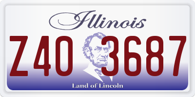IL license plate Z403687