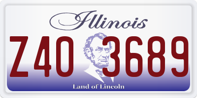 IL license plate Z403689