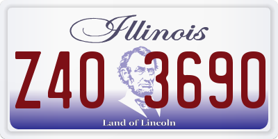 IL license plate Z403690
