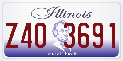 IL license plate Z403691