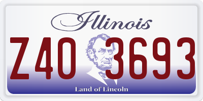 IL license plate Z403693
