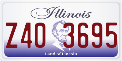IL license plate Z403695
