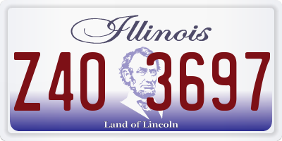 IL license plate Z403697