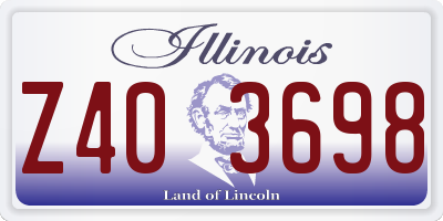 IL license plate Z403698