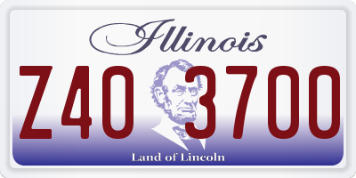 IL license plate Z403700