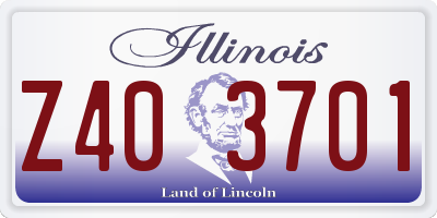 IL license plate Z403701