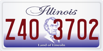 IL license plate Z403702