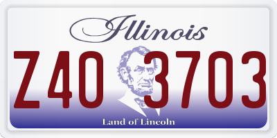 IL license plate Z403703
