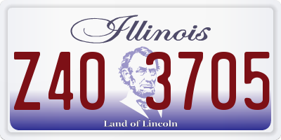 IL license plate Z403705