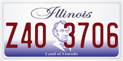 IL license plate Z403706