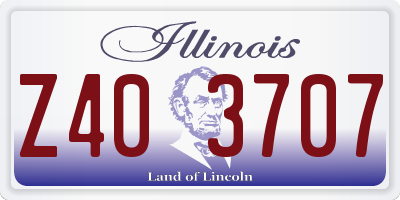 IL license plate Z403707