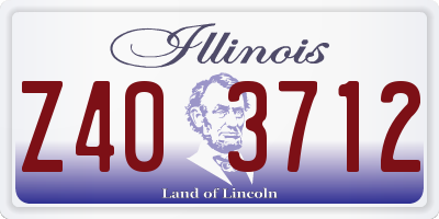 IL license plate Z403712
