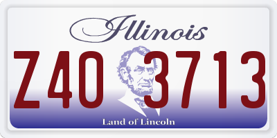 IL license plate Z403713