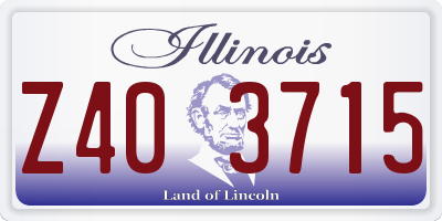IL license plate Z403715
