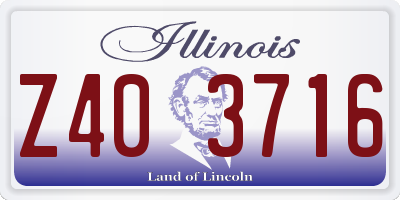 IL license plate Z403716