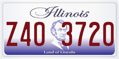 IL license plate Z403720