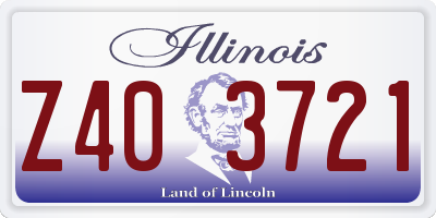 IL license plate Z403721