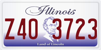 IL license plate Z403723
