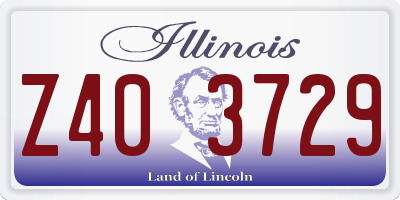 IL license plate Z403729