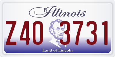 IL license plate Z403731