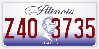 IL license plate Z403735
