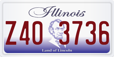 IL license plate Z403736