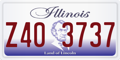 IL license plate Z403737