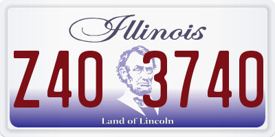 IL license plate Z403740