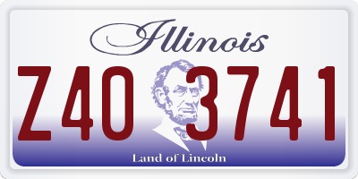IL license plate Z403741