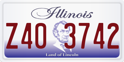 IL license plate Z403742