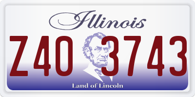 IL license plate Z403743