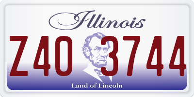 IL license plate Z403744