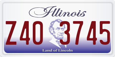 IL license plate Z403745