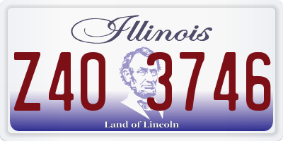 IL license plate Z403746