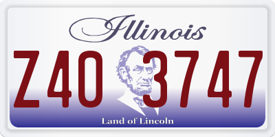 IL license plate Z403747