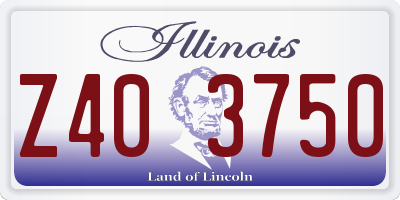 IL license plate Z403750